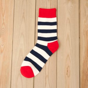 Cotton Socks – Blue White Stripes